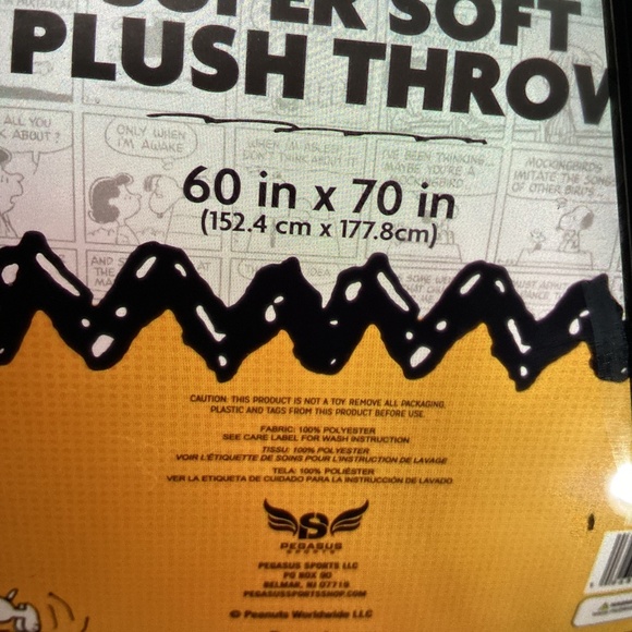 New NEW YORK Yankees BRONX BOMBERS x Peanuts Snoopy Plush Throw 60x70” - Picture 3 of 5